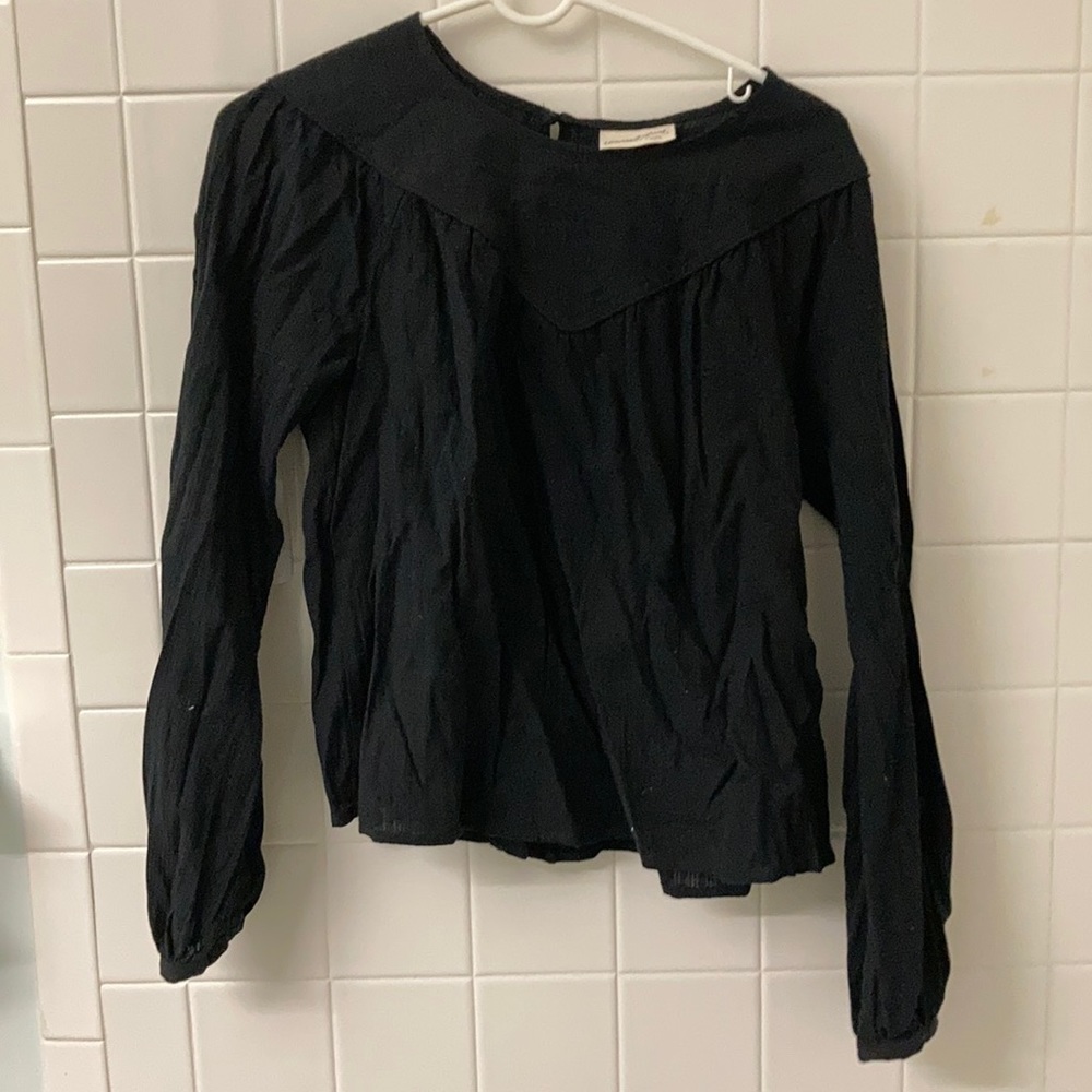 Black peasant top